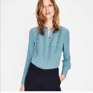 Boden Macie Blouse in Heritage Blue